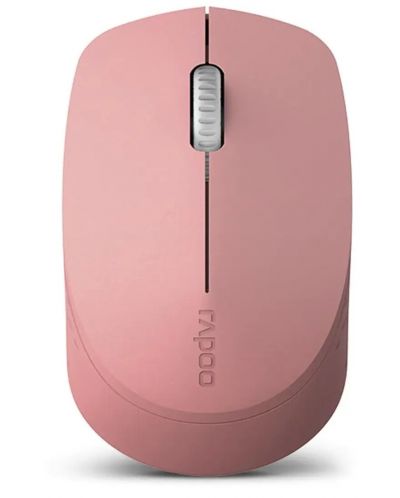 Мишка RAPOO - M100 Silent, оптична, безжична, розова - 1