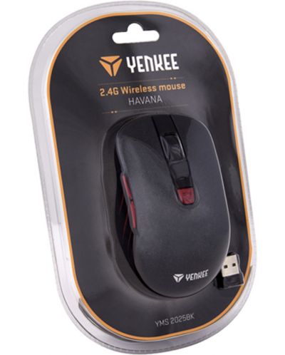 Мишка Yenkee - 2025BK, оптична, безжична, черна - 4