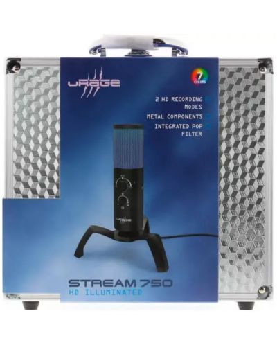 Микрофон Hama - uRage Stream 750 HD Illuminated, черен - 3