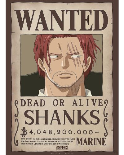 Мини плакат GB eye Animation: One Piece - Wanted Shanks - 1