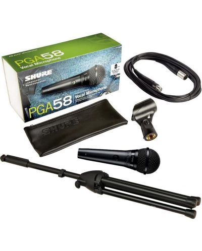 Микрофон със стойка Shure - PGA58 BTS, черен - 5