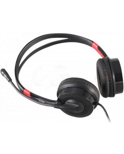 Слушалки с микрофон Microlab - K270, черни/червени - 2