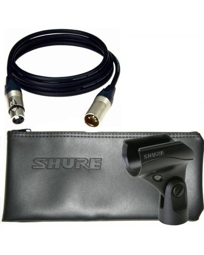 Микрофон със стойка Shure - PGA58 BTS, черен - 6