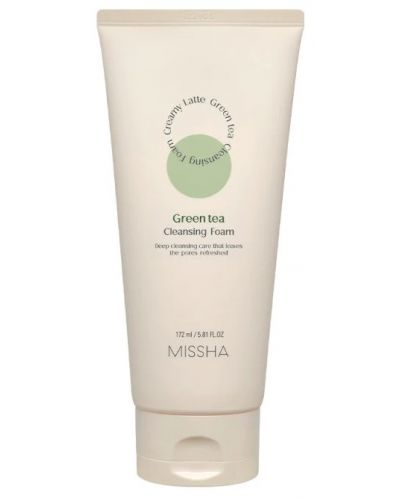 Missha Почистваща пяна Creamy Latte Green Tea, 172 ml - 1