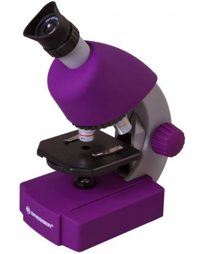 Микроскоп Bresser - Junior, 40-640x, лилав - 1