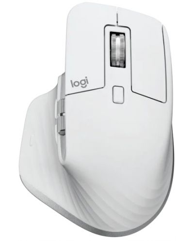 Мишка Logitech - MX Master 3S For Mac EMEA, оптична, безжична, Pale Grey - 3