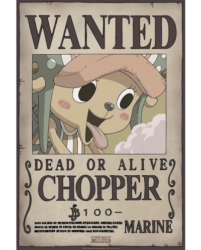 Мини плакат GB eye Animation: One Piece - Chopper Wanted Poster (Series 2) - 1