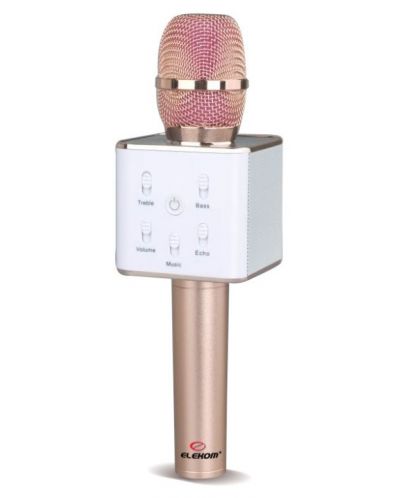 Микрофон Elekom - EK-Q7, розов - 1