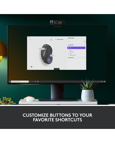 Мишка Logitech - Signature M650 L Left, оптична, безжична, черна - 6
