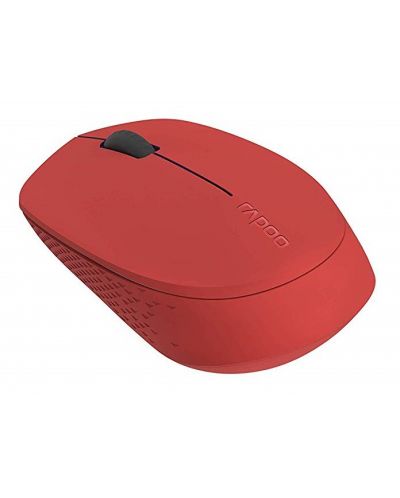 Мишка RAPOO - M100 Silent, оптична, безжична, червена - 2