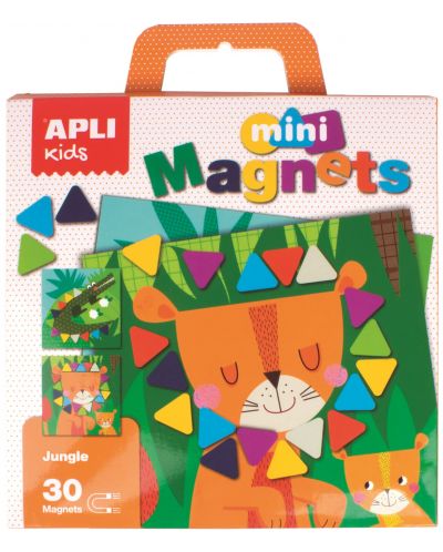 Мини магнитна игра APLI Kids - Град от цветни квадрати