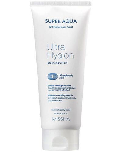 Missha Super Aqua Почистващ крем Ultra Hyalron, 200 ml - 1