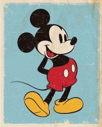 Мини плакат Pyramid Disney: Mickey Mouse - Retro Mickey Mouse