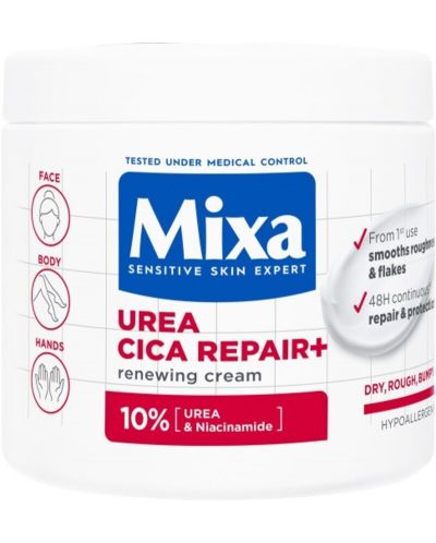 Mixa Крем за груба и суха кожа Urea Cica Repair, 400 ml - 1