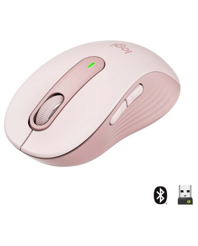 Мишка Logitech - Signature M650, оптична, безжична, розова - 1
