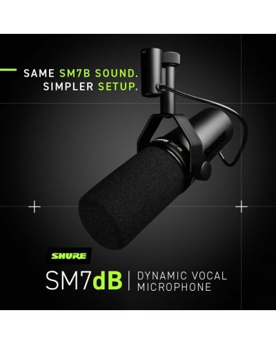 Микрофон Shure - SM7DB, черен - 6