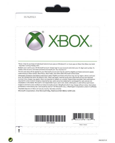 Microsoft Live предплатена карта (Gift Card) -  £10 - 2