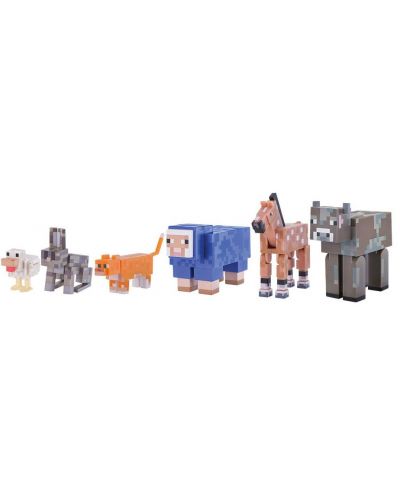 Комплект фигурки Minecraft - Животни, 6 броя