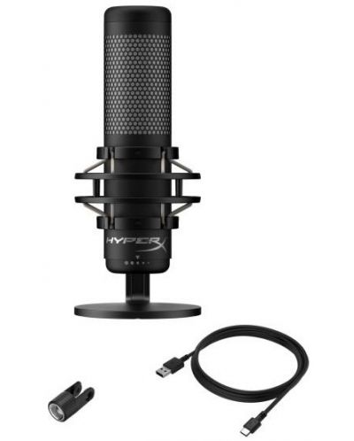Микрофон HyperX - QuadCast S, RGB, черен - 6