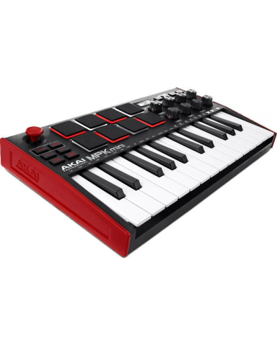 MIDI контролер-синтезатор Akai Professional - MPK Mini 3, бял/червен - 2