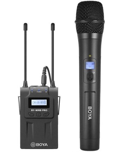 Микрофонна система Boya - BY-WM8 PRO-K3, безжична, черна - 1