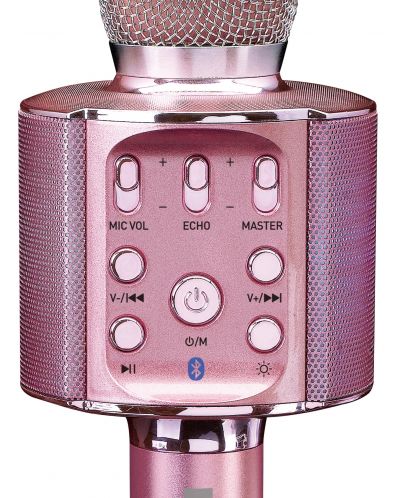 Микрофон Lenco - BMC-090PK, безжичен, розов - 5
