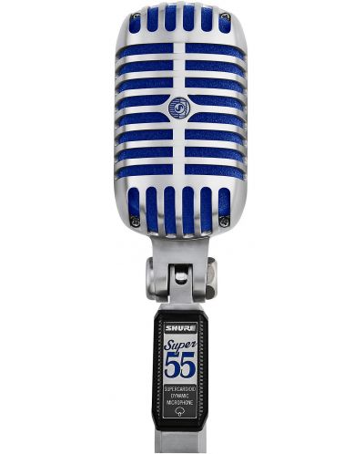 Микрофон Shure - Super 55 Deluxe, сребрист/син - 2
