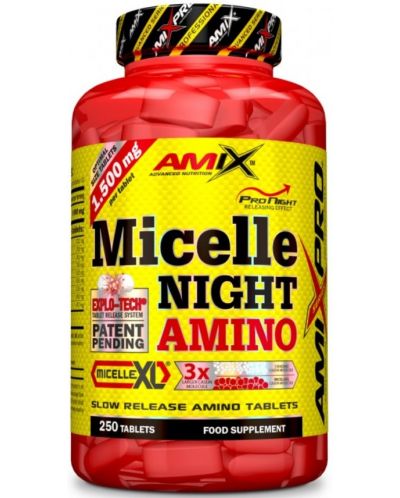 Micelle Night Amino, 1500 mg, 250 таблетки, Amix - 1
