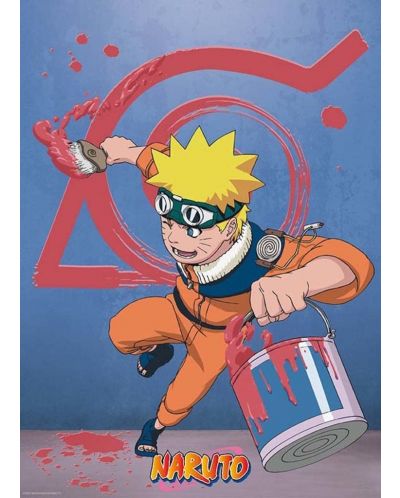 Мини плакат ABYstyle Animation: Naruto - Naruto & Konoha Emblem - 1