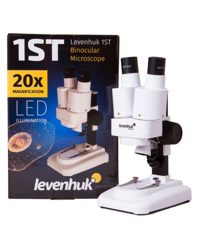 Микроскоп Levenhuk - 1ST, бял/черен - 6