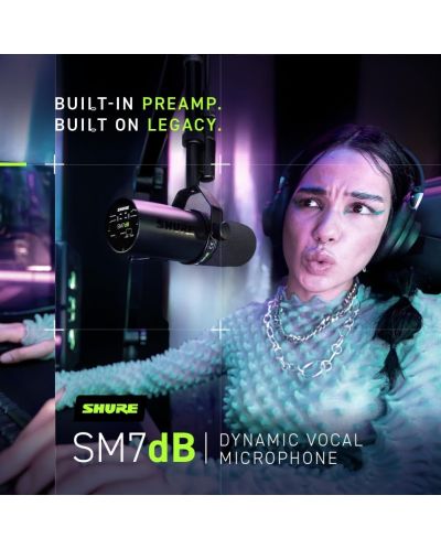 Микрофон Shure - SM7DB, черен - 10