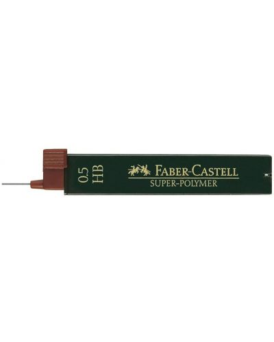 Мини графити Faber-Castell - Super-Polymer, 0.5 mm, HB, 12 броя - 1