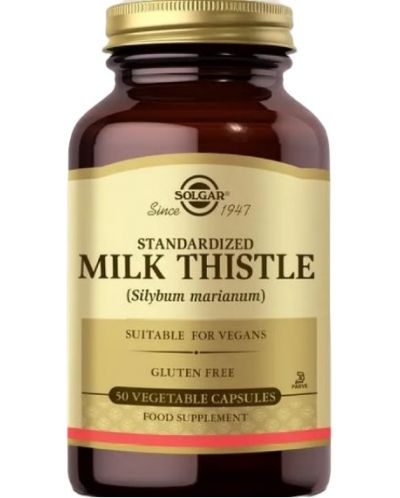 Milk Thistle, 50 растителни капсули, Solgar - 1