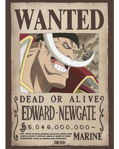 Мини плакат GB eye Animation: One Piece - Whitebeard Wanted Poster - 1