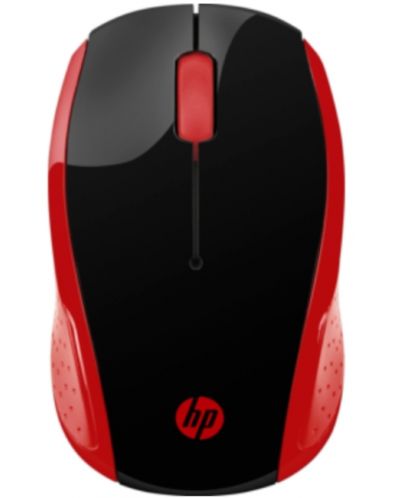 Мишка HP - 200 Emprs, оптична, безжична, червена/черна - 1