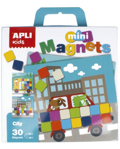 Мини магнитна игра APLI Kids - Джунгла с цветни триъгълничета