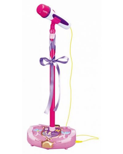 Микрофон Happy Toys - На стойка, с 3 песнички, на български език