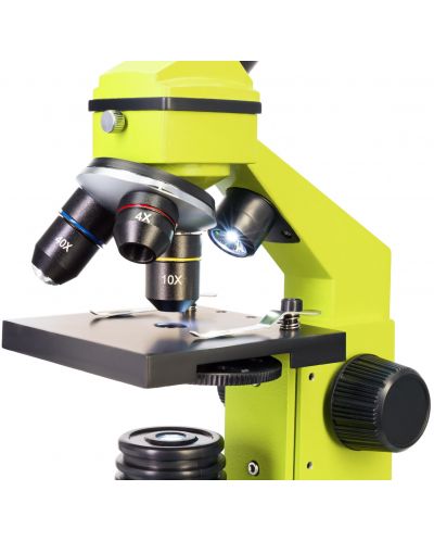 Микроскоп Levenhuk - Rainbow 2L PLUS, 64–640x, Lime - 6