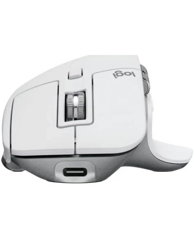 Мишка Logitech - MX Master 3S, оптична, безжична, Pale Grey - 4