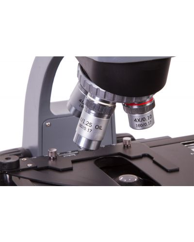 Микроскоп Levenhuk - 700M, монокулярен, сив/черен - 8