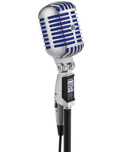 Микрофон Shure - Super 55 Deluxe, сребрист/син - 7