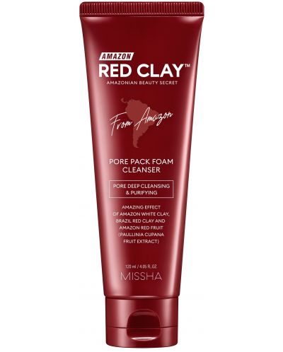 Missha Почистваща пяна за лице Amazon Red Clay, 120 ml - 1