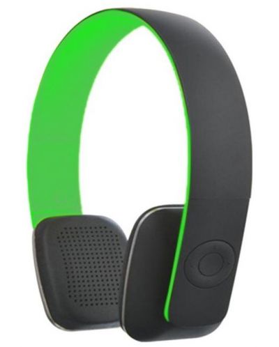 Безжични слушалки с микрофон Microlab - T2, черни/зелени - 2
