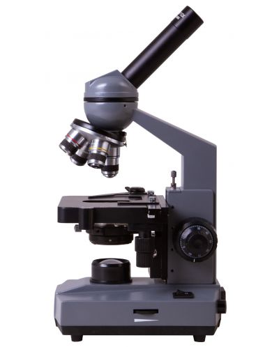 Микроскоп Levenhuk - 320 BASE, монокулярен, сив/черен - 2