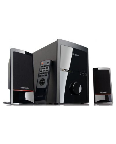 Аудио система Microlab - M-700U, 2.1, черна - 1