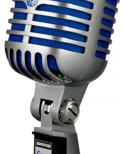 Микрофон Shure - Super 55 Deluxe, сребрист/син - 4