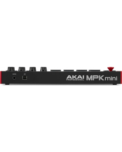 MIDI контролер-синтезатор Akai Professional - MPK Mini 3, бял/червен - 4