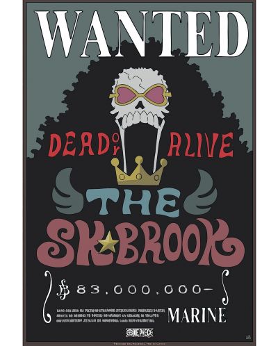 Мини плакат GB eye Animation: One Piece - Brook Wanted Poster (Series 2) - 1