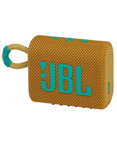 Портативна колонка JBL - Go 3, водоустойчива, жълта - 2