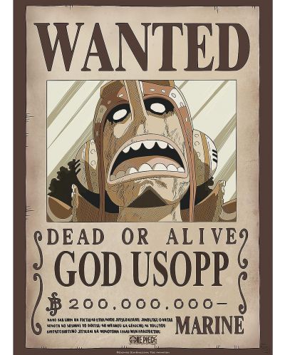 Мини плакат GB eye Animation: One Piece - God Usopp Wanted Poster - 1